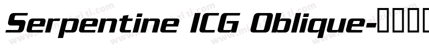 Serpentine ICG Oblique字体转换